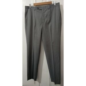 Jack Victor mens size 34 super 130's ITALIAN WOOL gray dress pants LORO PIANA